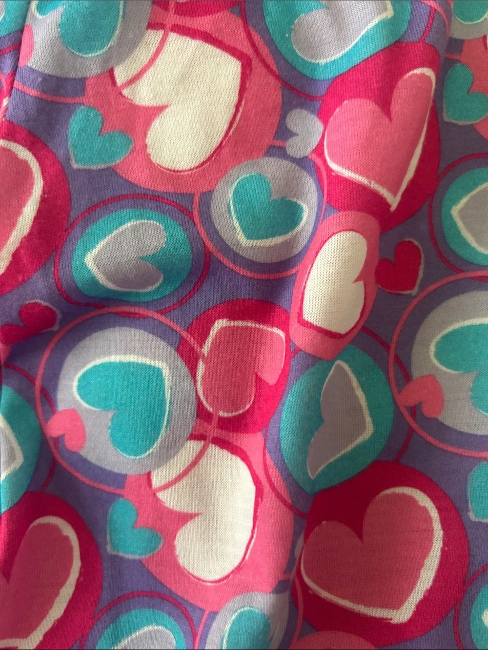 Xhilaration Girls' Heart-Print Pajama Bottoms - Pink, Blue & White